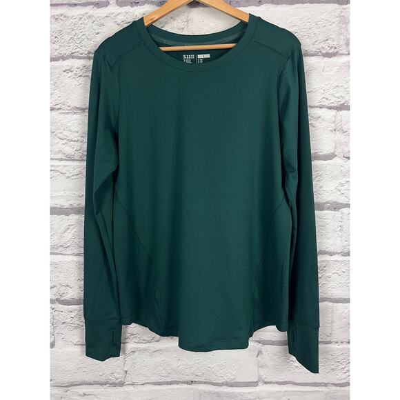 5.11 Tactical Womens L Athleisure Outdoors Tactical Performance Thumbhole Top - Picture 3 of 9